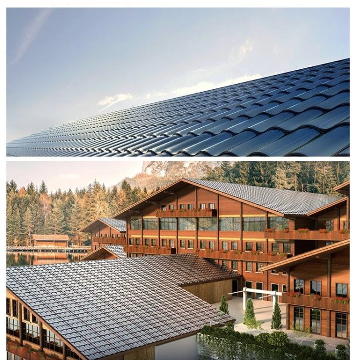 25W 28W 32W Dreiböckige Solarfliesendach für Heimstrom Solarpaneel Dachfliesen