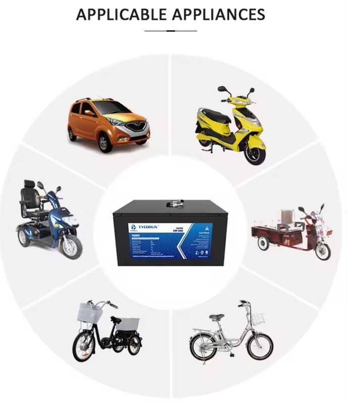 Elektrofahrzeug Gabelstapler Lithium-Ionen-Batterie 48v 60v 72v 30ah 40ah 50ah 100ah 120ah Lifepo4 60 Volt Lithium-Batterie