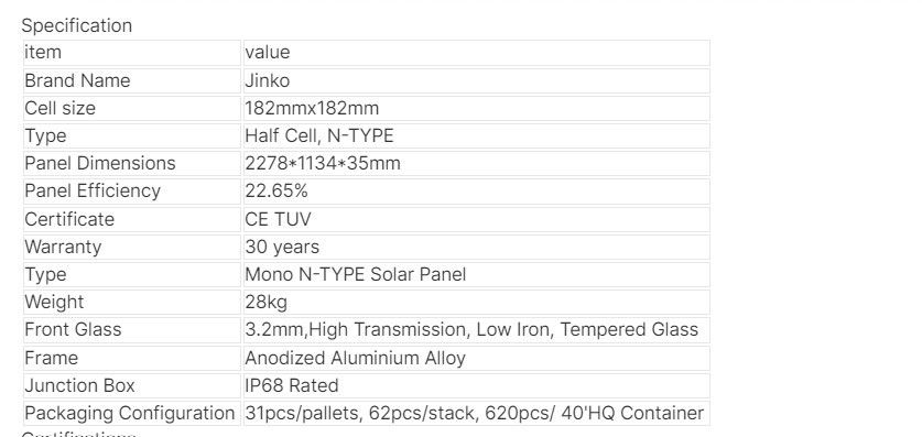 Jinko Solarpanel Qcells 560W 565W 570W 575W 580W Energie-Panel Solarenergie Pv-Panel-Array